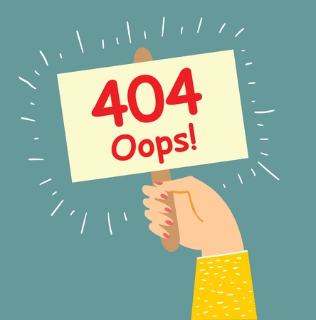 Concept 404 Error Page or File not foundのイラスト素材