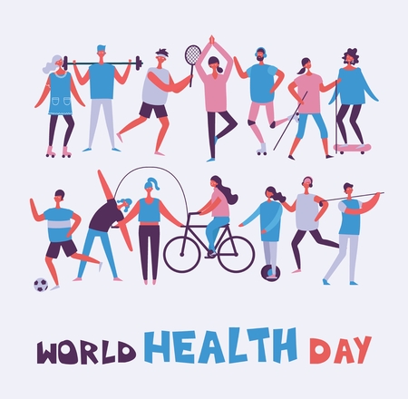 World Health Day Banner Royalty Free Vector Graphics