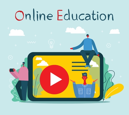 Vector illustration of online educationのイラスト素材