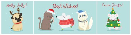Christmas and new year greetings.のイラスト素材