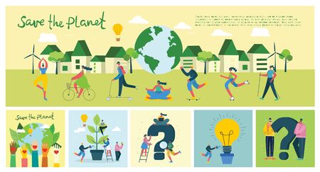 Green eco energy and Save the planet.