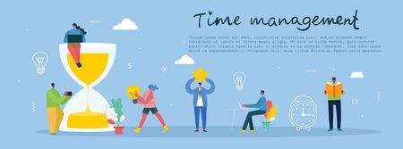 Modern vector illustration concept of time management.のイラスト素材