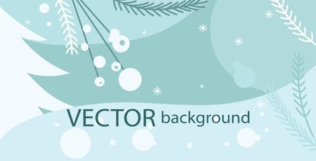 Vector abstract floral eco winter backgroundのイラスト素材