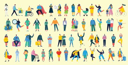 Bundle of cartoon men and women.