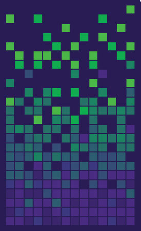 Pixel disintegration background. Decay effect. Dispersed dotted pattern. Concept of disintegration, pixel mosaic textures with simple square particles.のイラスト素材