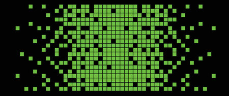 Pixel disintegration color background. Decay effect. Dispersed dotted pattern. Concept of disintegration, pixel mosaic textures with simple square particles.のイラスト素材