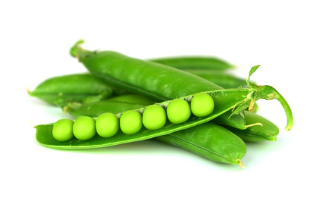Isolated Fresh in_Shell Peas.