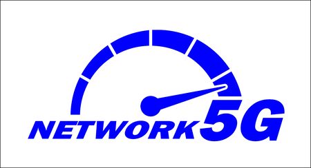 High speed network internet 5G icon design. Illustration,  vector