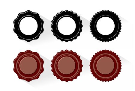 Blank stamps set. Great for banners, badges, etc. Illustration, vectorのイラスト素材