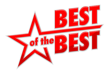 Best of the best icon. Best seller sign with star on transparent backgroundのイラスト素材