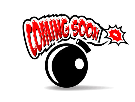 Bomb will explode soon, the fuse has already been lit. Waiting for important news. Template for advertising banner, offer, discount. Vector on transparent background in comic styleのイラスト素材