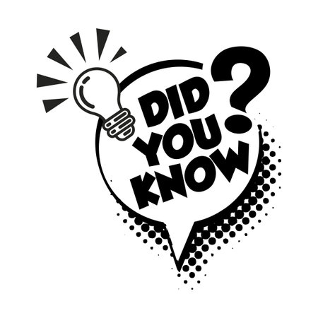 Funny bubble for copying text. Did you know Web banner with frame and bulb, idea box, quote for interesting fact. Vector on transparent backgroundのイラスト素材