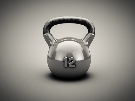 Kettle bell for fitness and weight lifting 3d Illustrationの写真素材