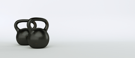 Kettle bell for fitness and weight lifting 3d Illustrationの写真素材
