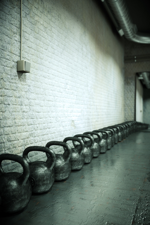 Kettle bell for fitness and weight lifting 3d Illustrationの写真素材