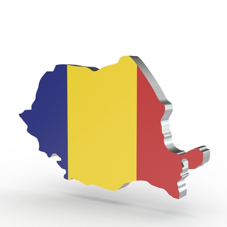 Europe 3D map isolated on white background Illustrationの写真素材