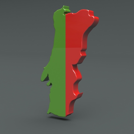Europe 3D map isolated on dark background Illustrationの写真素材