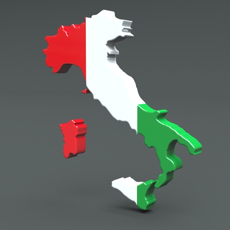 Europe 3D map isolated on dark background Illustrationの写真素材