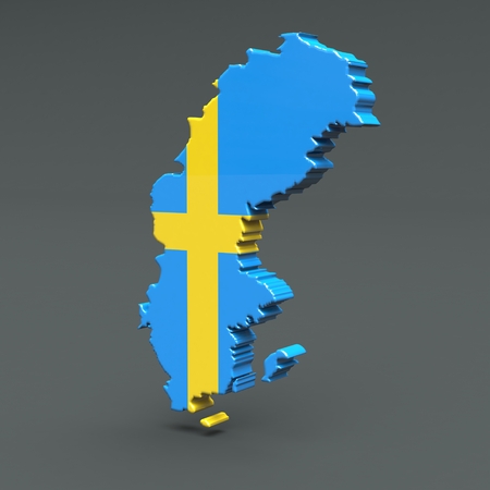 Europe 3D map isolated on dark background Illustrationの写真素材