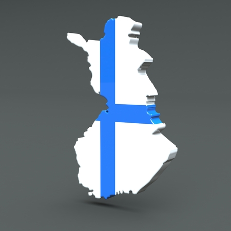 Europe 3D map isolated on dark background Illustrationの写真素材
