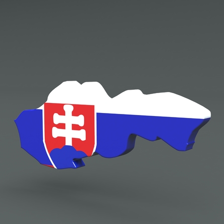 Europe 3D map isolated on dark background Illustrationの写真素材