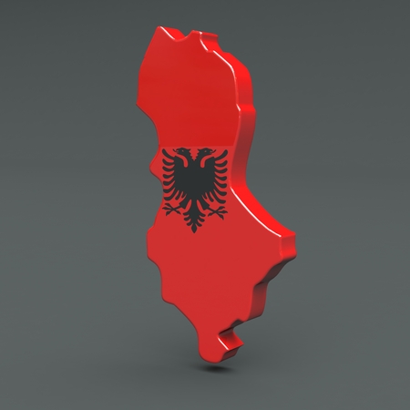 Europe 3D map isolated on dark background Illustrationの写真素材