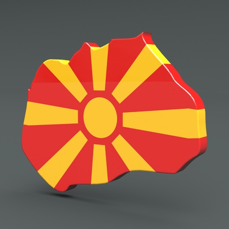 Europe 3D map isolated on dark background Illustrationの写真素材