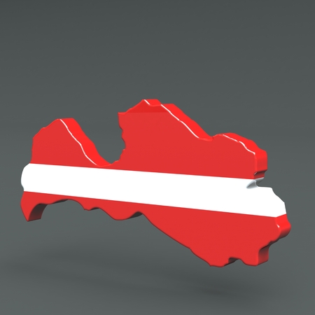 Europe 3D map isolated on dark background Illustrationの写真素材