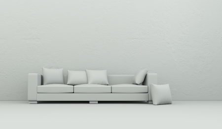 Interior design model room with sofa 3d Illustrationの写真素材