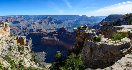 Panaramic view of South Rim of Grand Canyon in Arizona, USA.の写真素材
