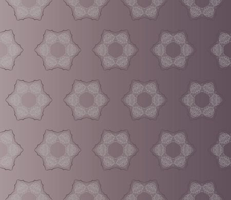 Stylish damast pattern with seamless flowers on an (editable) brown backgroundのイラスト素材
