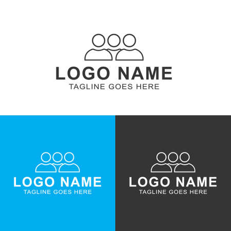 Business partner royalty minimal logo designのイラスト素材