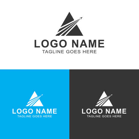 Letter A Aeroplan Minimal Logo Designのイラスト素材