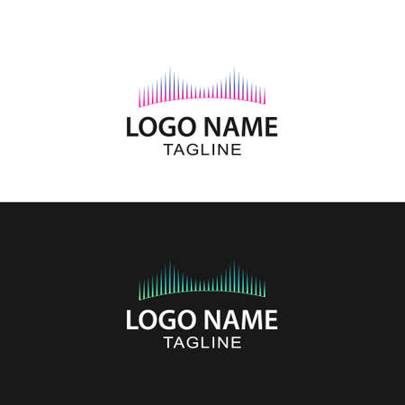 Modern bridge M lettering minimal logo designのイラスト素材
