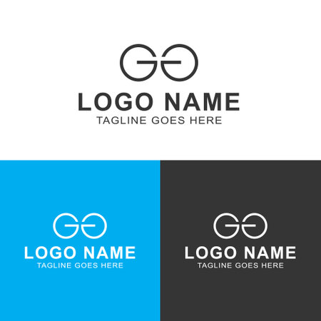 G letter goggles minimal logo designのイラスト素材