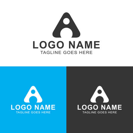 A lettering Panda Ice-cream Minimal Logo Designのイラスト素材