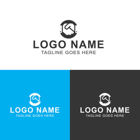 Business partner royalty minimal logo designのイラスト素材