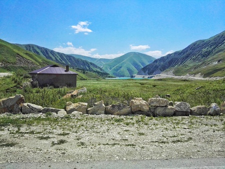 Kezenoy-Am Lake, Russia.のeditorial素材