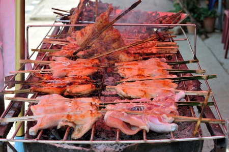 grill roasted chickens のeditorial素材