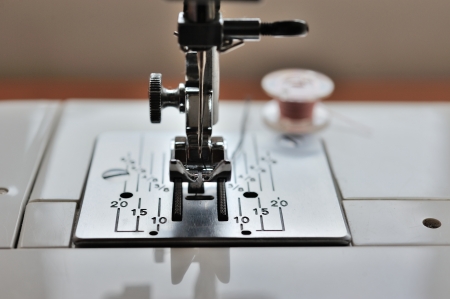Close up sewing machine