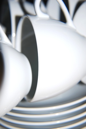 Coffee cups in a stackの写真素材