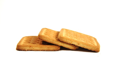 Close up cookies on white backgroundの写真素材