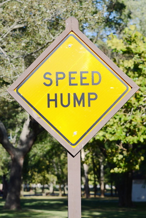 Speed hump signの写真素材