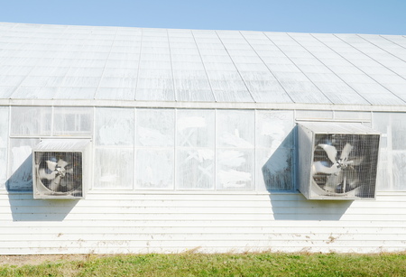 Ventilation on the greenhouseの写真素材