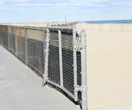 Chainlink fence hardwareの写真素材