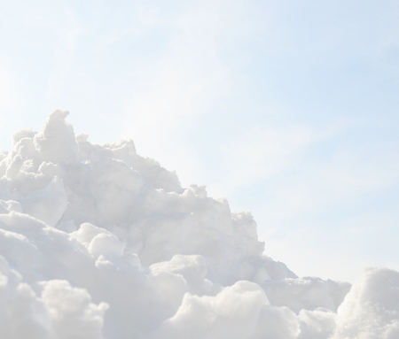 Snow pile, hillの写真素材