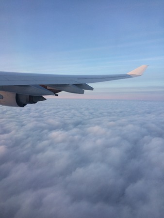 Airplane on the skyの写真素材