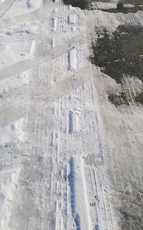 snow tireの写真素材