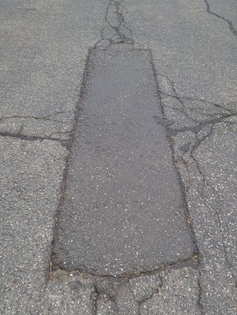 broken asphaltの写真素材