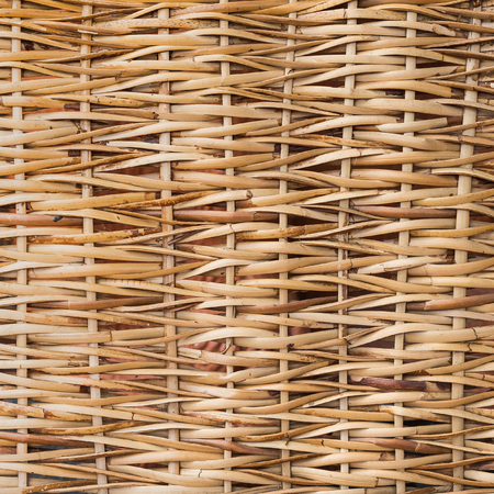 Retro woven wood pattern background and textureの写真素材